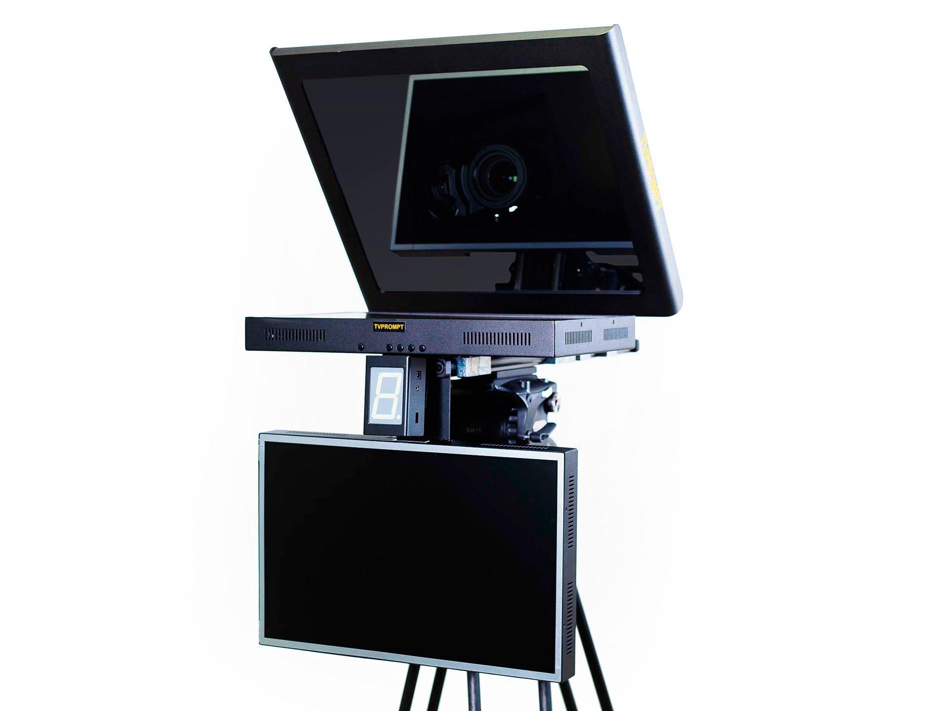 TV PROMPT Light Teleprompter High Brightness with Talent Monitor