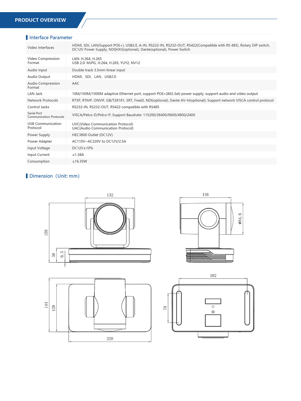 Sprolink SC-4K-25X 4K60 PTZ Kamera 25x Zoom – Ansicht 5