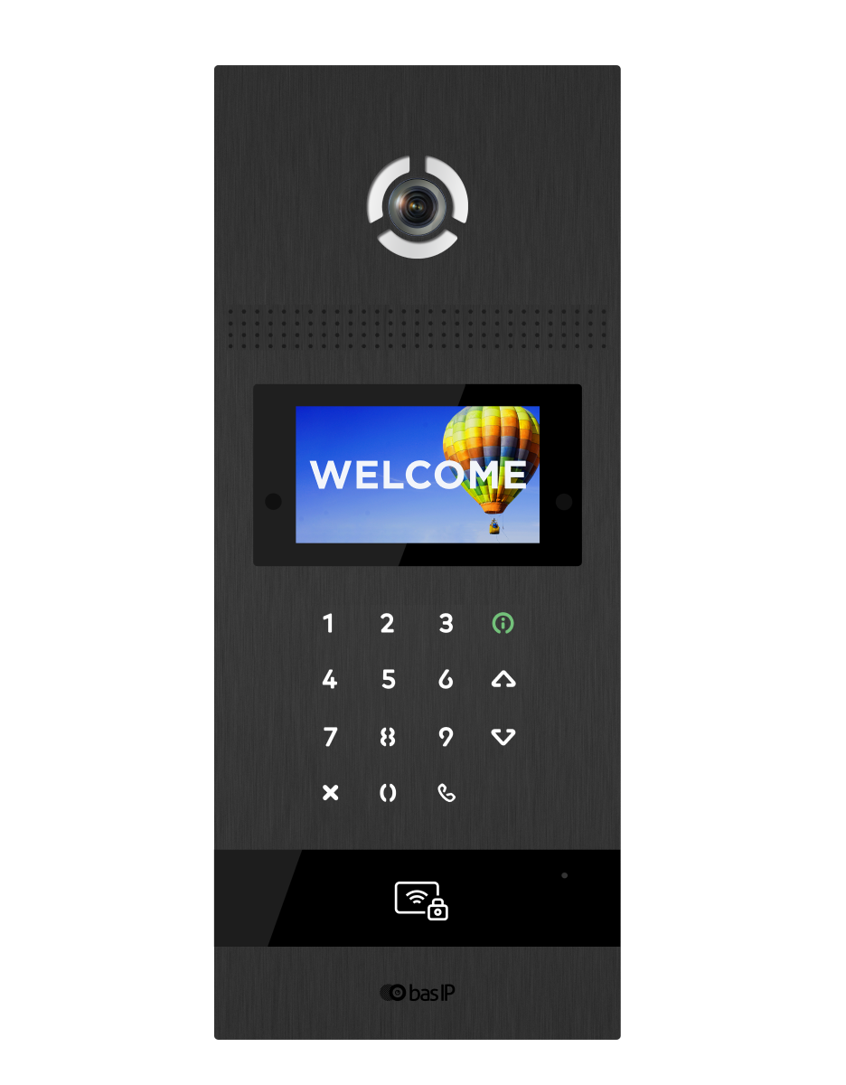 BasIP AA-12FBi Multi-Apartment Panel Schwarz