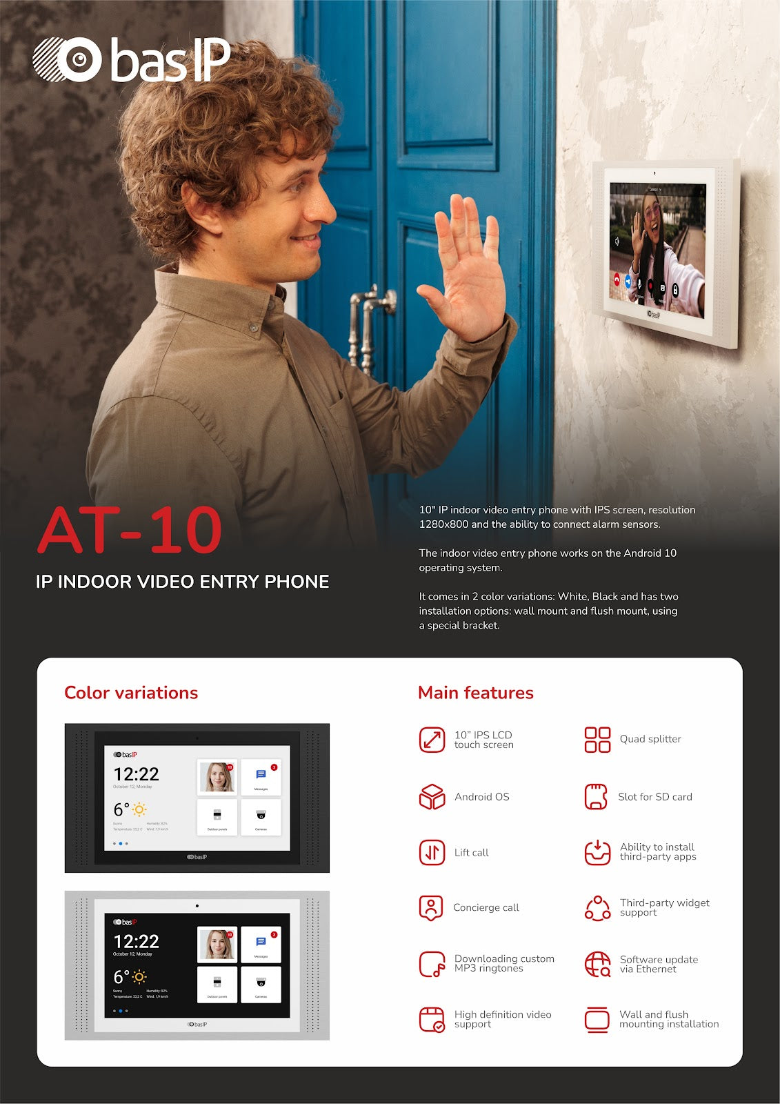 BasIP AT-10 IP video intercom
