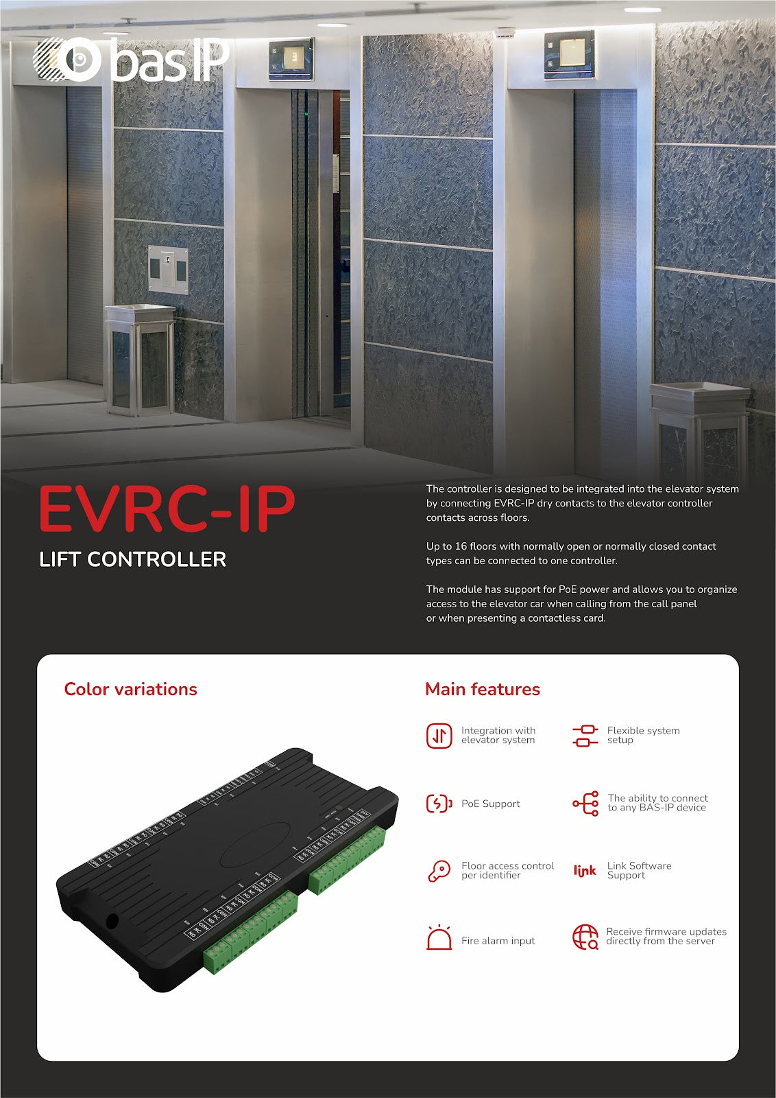 BasIP EVRC-IP Aufzugssteuerung