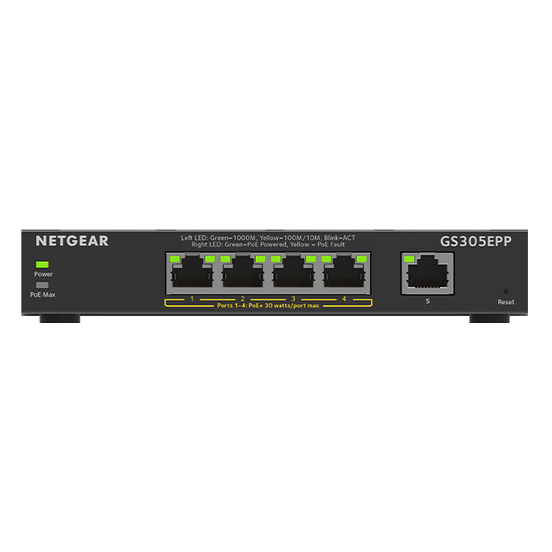 Netgear GS305P 5-Port Gigabit POE Switch