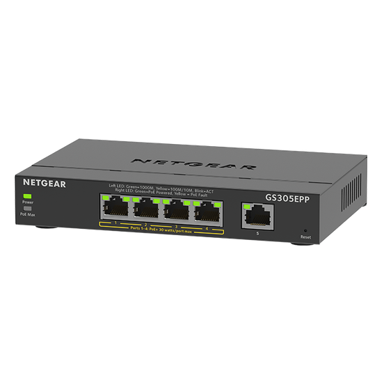 Netgear GS305P 5-Port Gigabit POE Switch