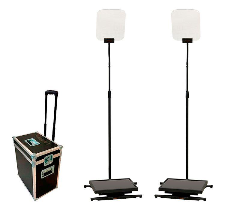 TV Prompt Presidential Teleprompter Pair with Travelcase - Standard Bright Monitor