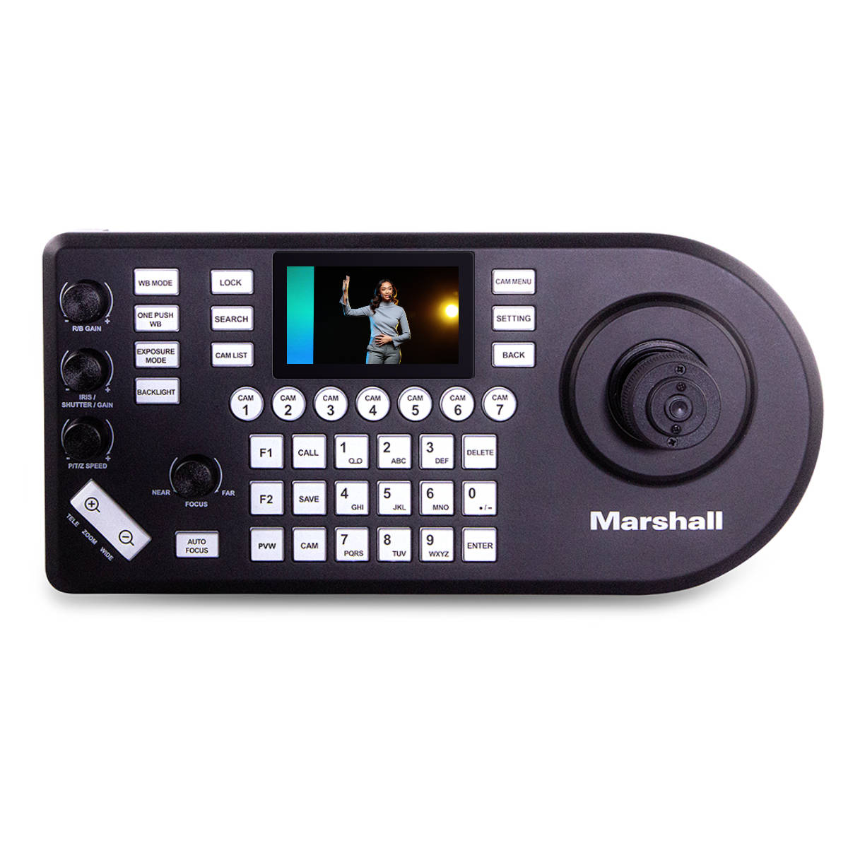 Marshall VS-PTC-300 PTZ Controller Draufsicht mit 3 Zoll Display