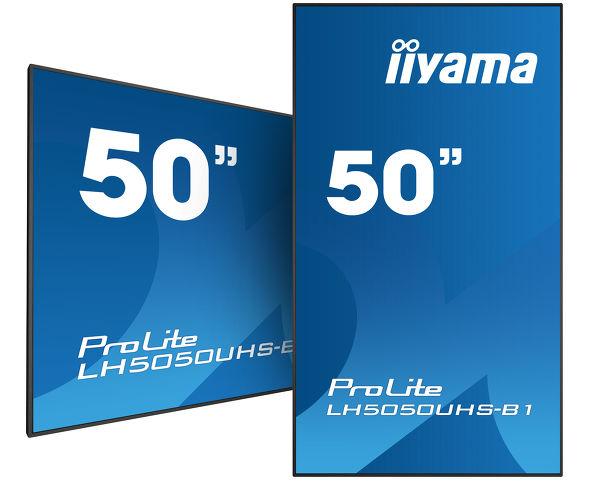 iiyama ProLite LH5050UHS-B1 – 50 Zoll 4K Digital Signage Display Frontansicht