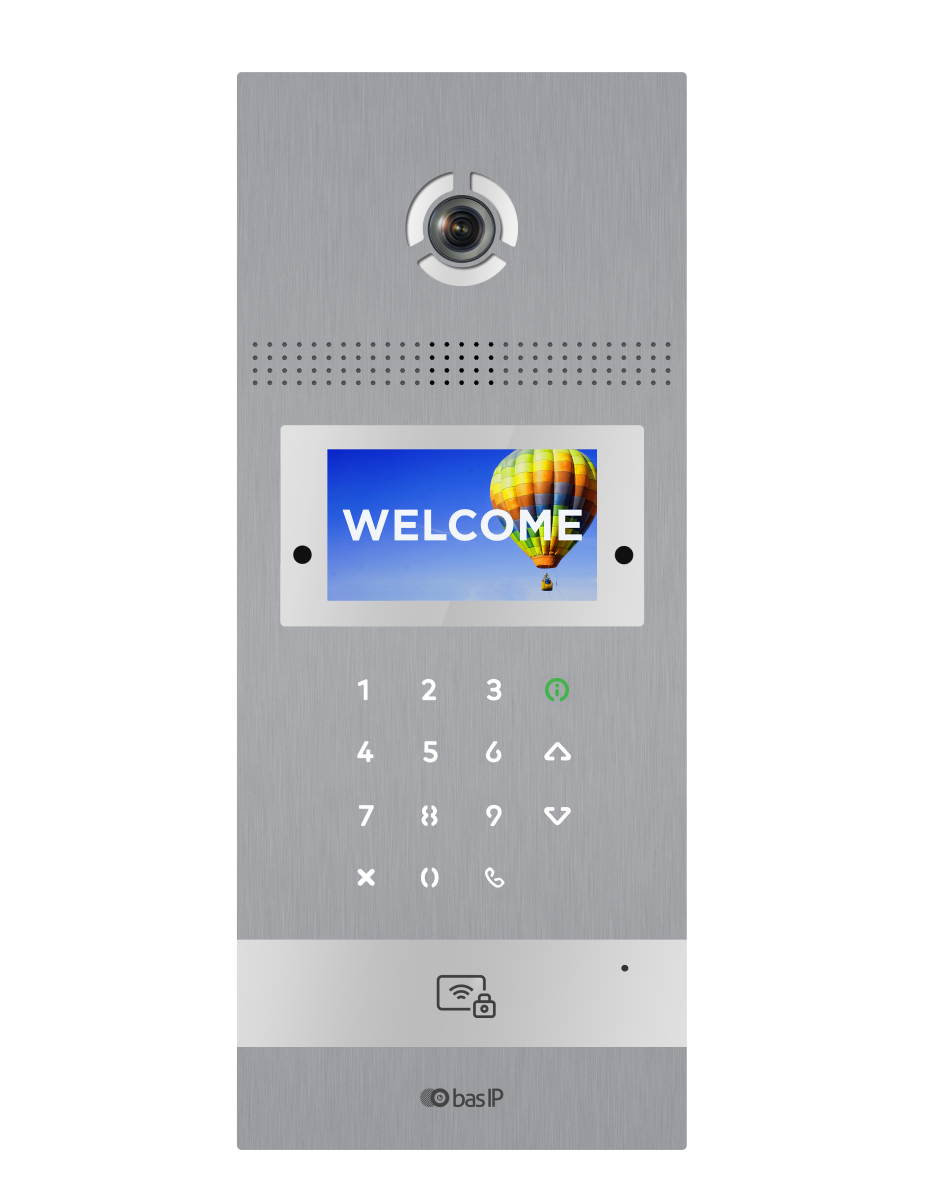 BasIP AA-12FBi Multi-Apartment Panel Silber