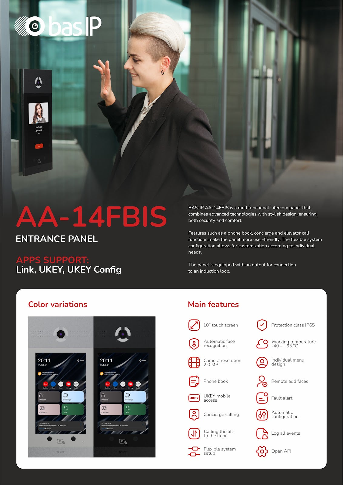 Panneaux multi-appartements BasIP AA-14FBS