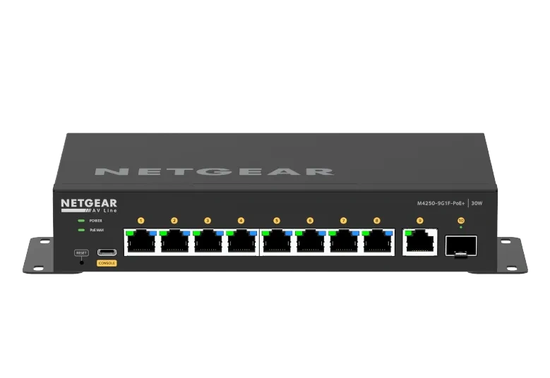 NETGEAR AV Line M4250-9G1F-PoE+ Desktop Switch GSM4210PD