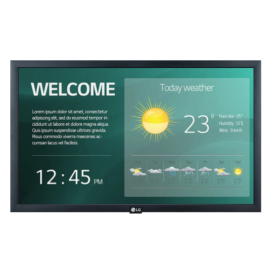 LG 22'' 22SM3G-B Signage Display | Streamoptics DE