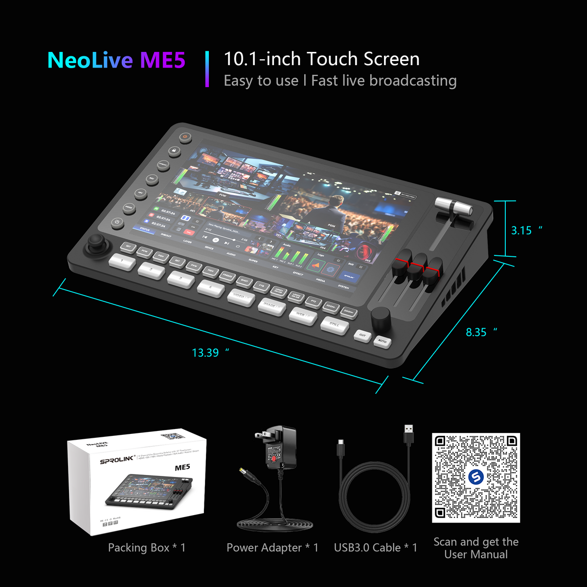 Sprolink NeoLIVE ME5 4K Touch-Broadcast-Switcher – Ansicht 6