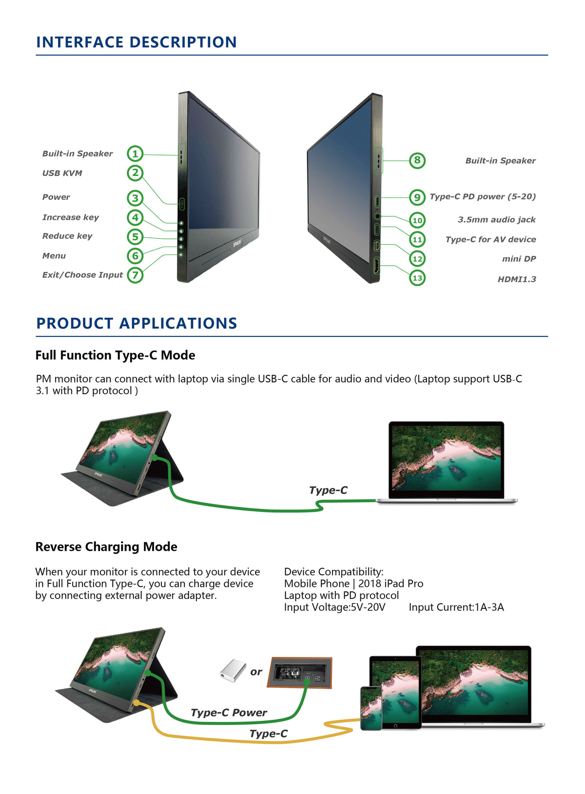 Sprolink PM-2K Portabler Full-HD Monitor – Ansicht 2