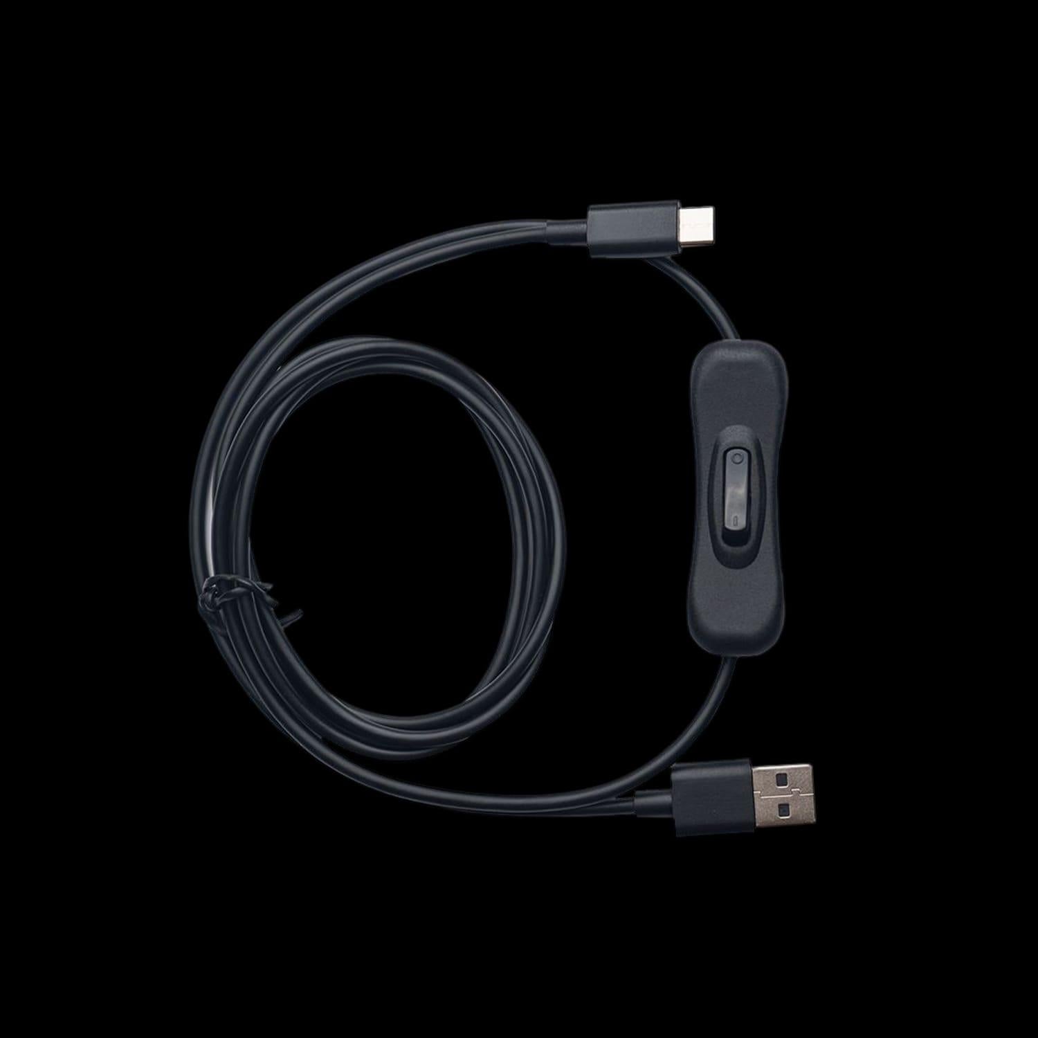 Obsbot USB-A to USB-C data power cable with on/off switch