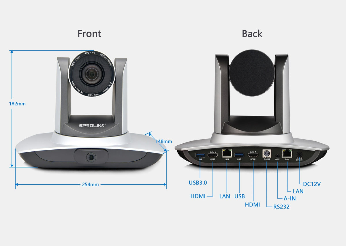 Sprolink SC-PAI-20X Full-HD PTZ Kamera 20x Zoom – Ansicht 2